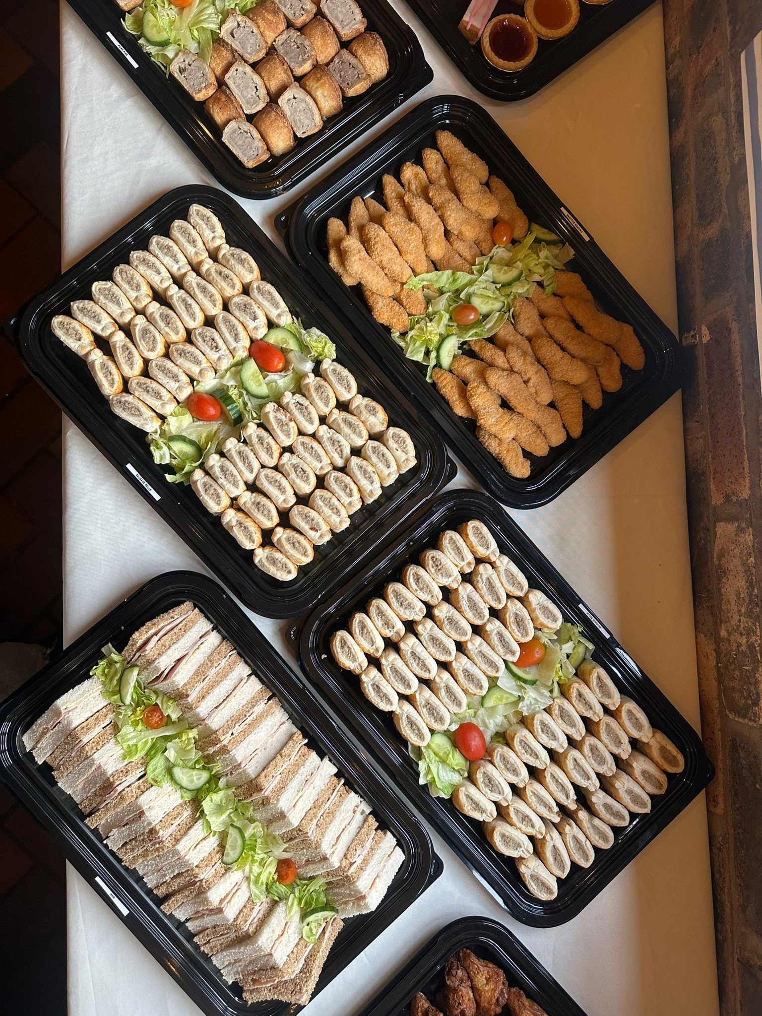 Savoury finger food served for a corporate event