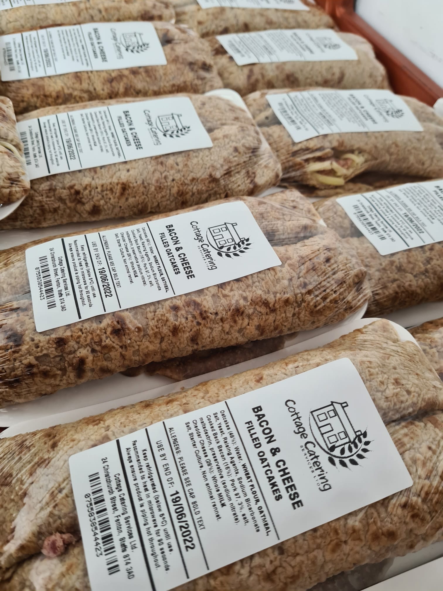 Traditional filled Staffordshire oatcakes